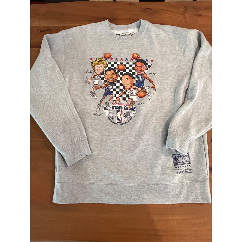 Mitchell & Ness NBA All-Star Game 1985 Caricature Sweatshirt Crew neck Men's L